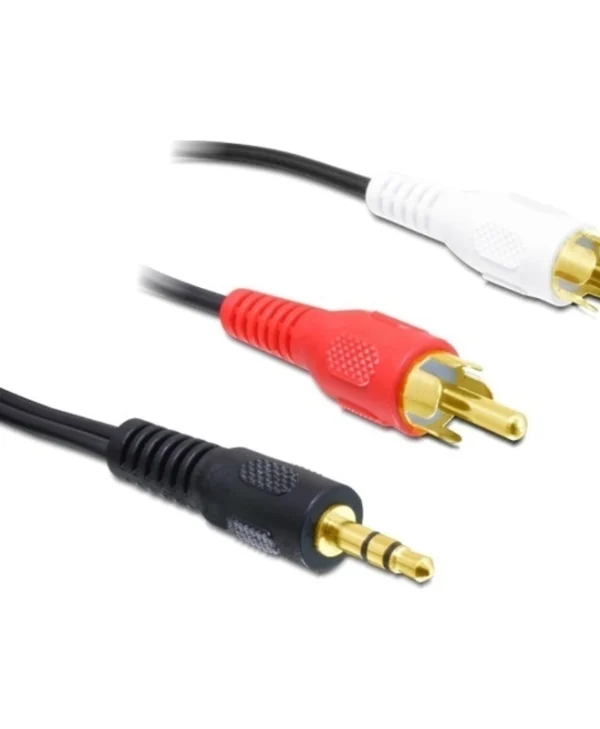 DeLock Καλώδιο Ήχου 3.5mm male - RCA male Μαύρο 1.5m με Επίχρυσους Ακροδέκτες 84000