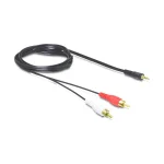 DeLock Καλώδιο Ήχου 3.5mm male - RCA male Μαύρο 1.5m με Επίχρυσους Ακροδέκτες 84000 - Image 2