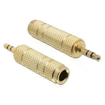 DeLock Μετατροπέας 3.5mm male σε 6.3mm female Χρυσό 1τμχ 65360