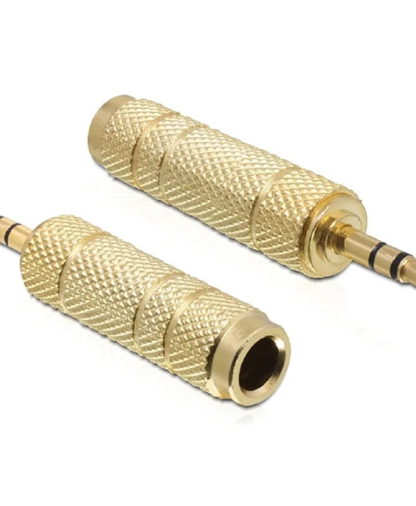 DeLock Μετατροπέας 3.5mm male σε 6.3mm female Χρυσό 1τμχ 65360