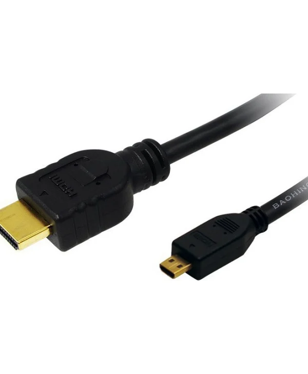 LogiLink HDMI 1.4 High Speed 1080p 120Hz Cable HDMI male - micro HDMI male 2m Μαύρο CH0032