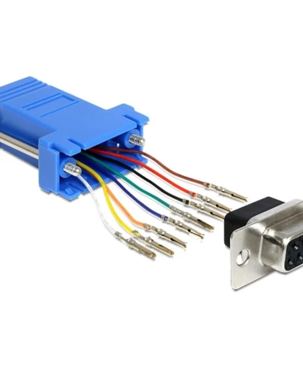 DeLock Μετατροπέας Serial female σε RJ-45 female Μπλε 1τμχ 65430