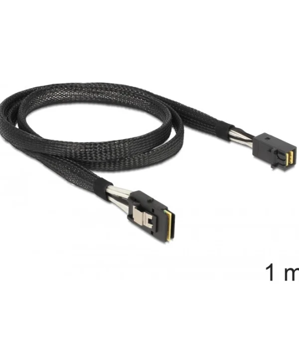 DeLock Mini SAS - Mini SAS Cable 1m Μαύρο (83389)