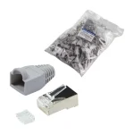 LogiLink Βύσμα RJ-45 male/female 100τμχ Γκρι MP0021 - Image 2