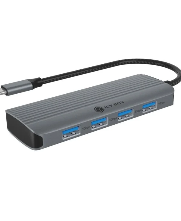 Icy Box USB-C Docking Station με HDMI 4K Ασημί (IB-DK4022a-CPD) IB-DK4022A-CPD