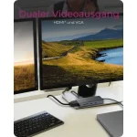 Icy Box USB-C Docking Station με HDMI 4K PD Ethernet Γκρι (IB-DK4040A-CPD) - Image 3