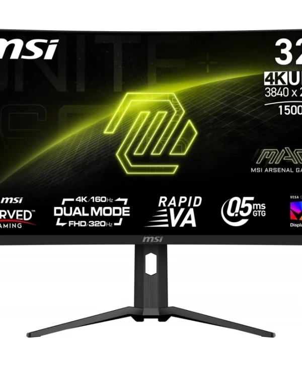 MSI MAG 321CUPDF VA HDR Curved Gaming Monitor 31.5" 4K 3840x2160 160Hz με Χρόνο Απόκρισης 0.5ms GTG