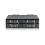 Icy Dock ToughArmor Rugged Full Metal 4-Bay 2.5 Inch NVMe U.2 SSD Mobile Rack For External 5.25 Inch Bay Μαύρο MB699VP-B