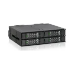 Icy Dock ToughArmor Rugged Full Metal 4-Bay 2.5 Inch NVMe U.2 SSD Mobile Rack For External 5.25 Inch Bay Μαύρο MB699VP-B - Image 4