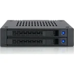 Icy Dock ExpressCage 2x 2.5 Inch SAS/SATA HDD/SSD Mobile Rack for External 3.5 Inch Bay-Comparable to Tray-less Design Μαύρο (MB742SP-B)