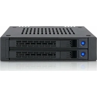 Icy Dock ExpressCage 2x 2.5 Inch SAS/SATA HDD/SSD Mobile Rack for External 3.5 Inch Bay-Comparable to Tray-less Design Μαύρο (MB742SP-B)