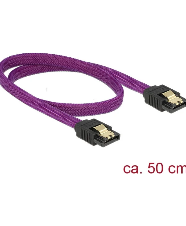 DeLock 7-Pin SATA III - 7-Pin SATA III Cable 50cm Μωβ (83691)