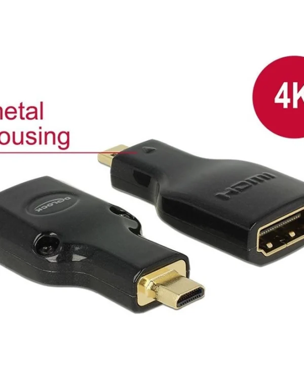 DeLock Μετατροπέας micro HDMI male σε HDMI female 1τμχ 65664