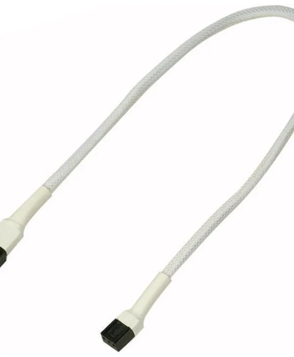 Καλώδιo Nanoxia 3-pin Extension 30 Cm White NX3PV30W
