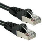 Lindy S/FTP Cat.6 (Gigabit) Καλώδιο Δικτύου Ethernet 0.5m Μαύρο 47176