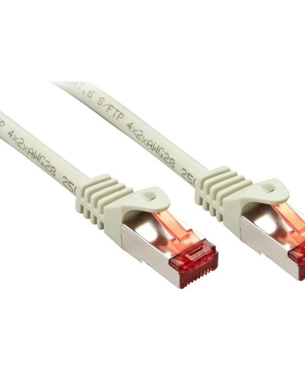 Lindy S/FTP Cat.6 (Gigabit) Καλώδιο Δικτύου Ethernet 1m Γκρι 47342