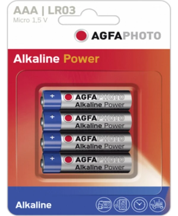 AgfaPhoto Αλκαλικές Μπαταρίες AAA 1.5V 4τμχ 110-802572