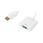 LogiLink Μετατροπέας DisplayPort male σε VGA female Λευκό 1τμχ CV0059B