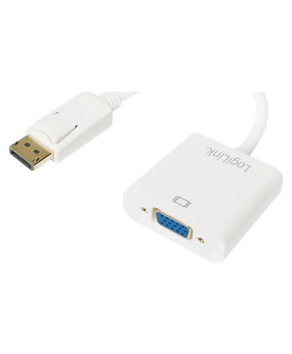 LogiLink Μετατροπέας DisplayPort male σε VGA female Λευκό 1τμχ CV0059B