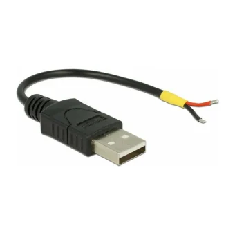 DeLock USB 2.0 Type-A Male To 2x Open Wires Power 10cm Raspberry Pi 85250