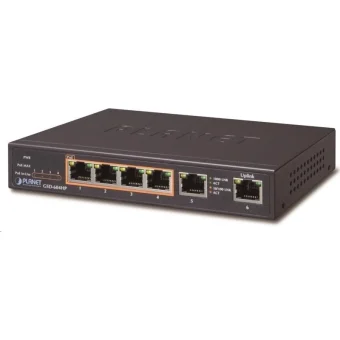 Planet GSD-604HP Unmanaged L2 PoE+ Switch με 4 Θύρες Gigabit (1Gbps) Ethernet