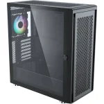 Silentware Air 100 Gaming Midi Tower Κουτί Υπολογιστή με Πλαϊνό Παράθυρο και ARGB Φωτισμό Μαύρο AIR100BLACK - Image 4