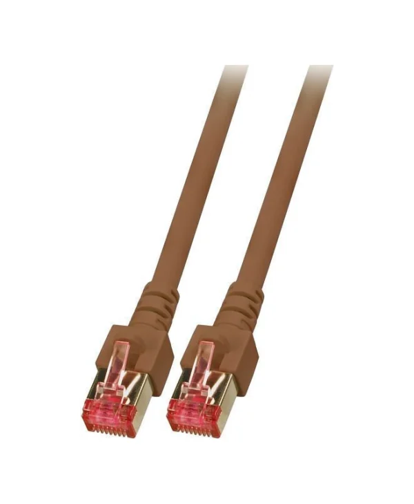 EFB S/FTP Cat.6 (Gigabit) Καλώδιο Δικτύου Ethernet 0.25m Καφέ K5517.0,25