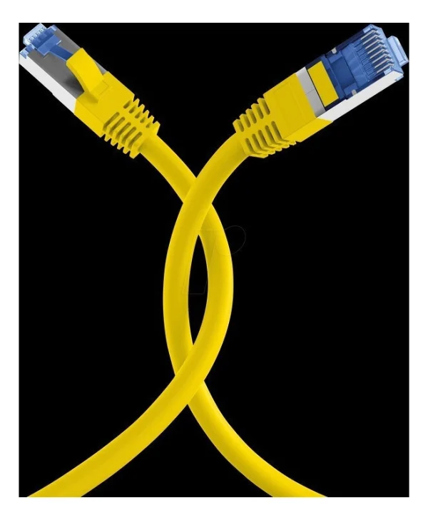EFB S/FTP Cat.6a (Gigabit) Καλώδιο Δικτύου Ethernet 1m Κίτρινο K5525FGE.1