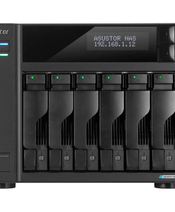 Asustor Lockerstor 6 Gen2 (AS6706T) NAS Tower με 6 θέσεις για HDD/M.2/SSD και 2 θύρες Ethernet 90-AS6706T00-ME30