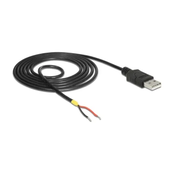 DeLock USB 2.0 Cable USB-A male - DC Μαύρο 1.5m (85664)