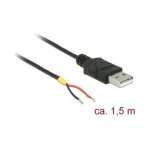 DeLock USB 2.0 Cable USB-A male - DC Μαύρο 1.5m (85664) - Image 2