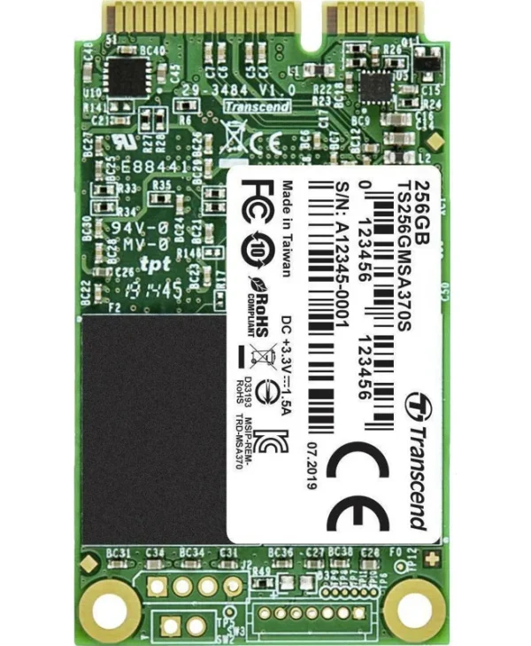 Transcend MSA370S SSD 256GB τύπου mSATA με σύνδεση SATA III TS256GMSA370S