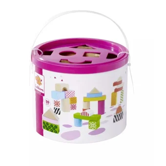 Eichhorn Τουβλάκια Wooden Blocks Ξύλινα για 2+ Ετών 50τμχ 100002226