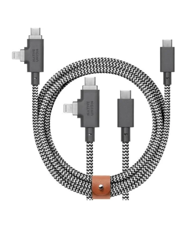 Native Union USB-C to Lightning Cable 60W Μαύρο 2.4m BELT-PROCCL-ZEB-NP