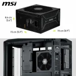MSI MAG A1000GLS PCIE5 1000W Μαύρο Τροφοδοτικό Υπολογιστή Full Modular 80 Plus Gold 306-7ZPIX11-CE0 - Image 7