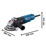 Bosch GWS 17-125 PS Τροχός 125mm Ρεύματος 1700W με Ρύθμιση Στροφών 06017D1300