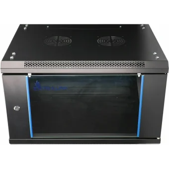 Extralink Επιτοίχια Καμπίνα Rack 6U 60x60cm Μαύρο EX.7232