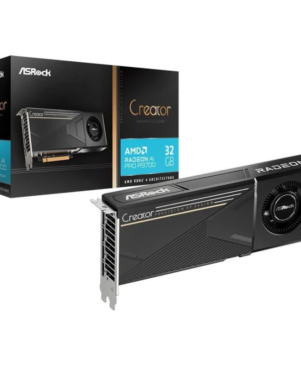 ASRock Radeon AI Pro R9700 32GB GDDR6 Creator Κάρτα Γραφικών 90-GA5XZZ-00UANF