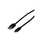 EFB USB 2.0 Cable USB-C male - USB-A 15W PD Μαύρο 1m EBUSBC-USB20AK.0,5