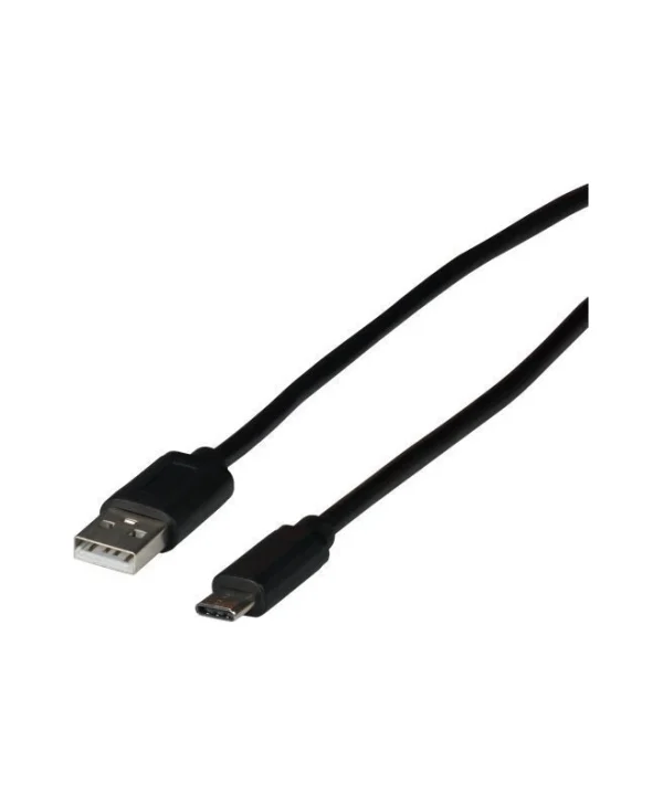 EFB USB 2.0 Cable USB-C male - USB-A 15W PD Μαύρο 1m EBUSBC-USB20AK.0,5