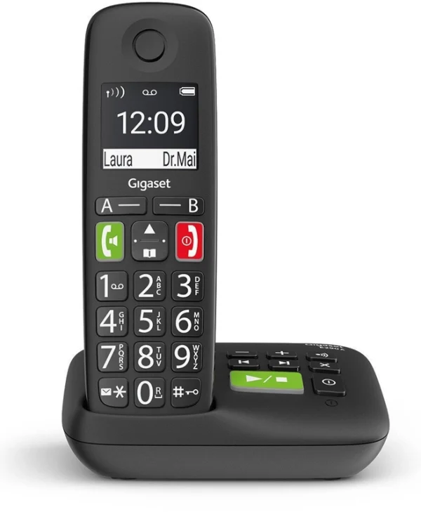 Gigaset E290a Ασύρματο Τηλέφωνο Μαύρο S30852-H2921-C101
