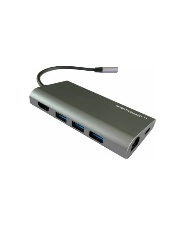 LC-Power USB-C Docking Station με HDMI 4K Ethernet Μαύρο (LC-HUB-MULTI-5) LC-HUB-C-MULTI-5