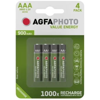 AgfaPhoto Επαναφορτιζόμενη Μπαταρία AAA 900mAh 131-802756