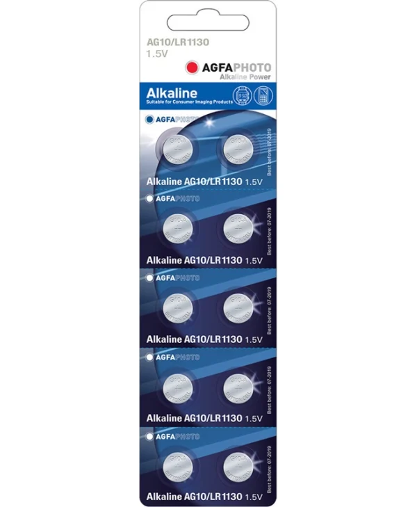 AgfaPhoto AG10/LR1130 Αλκαλικές Μπαταρίες Ρολογιών LR54 1.5V 10τμχ 150-805580
