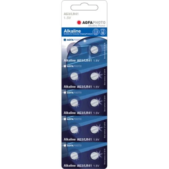 AgfaPhoto AG3 Αλκαλικές Μπαταρίες Ρολογιών LR41 1.5V 10τμχ 150-805542