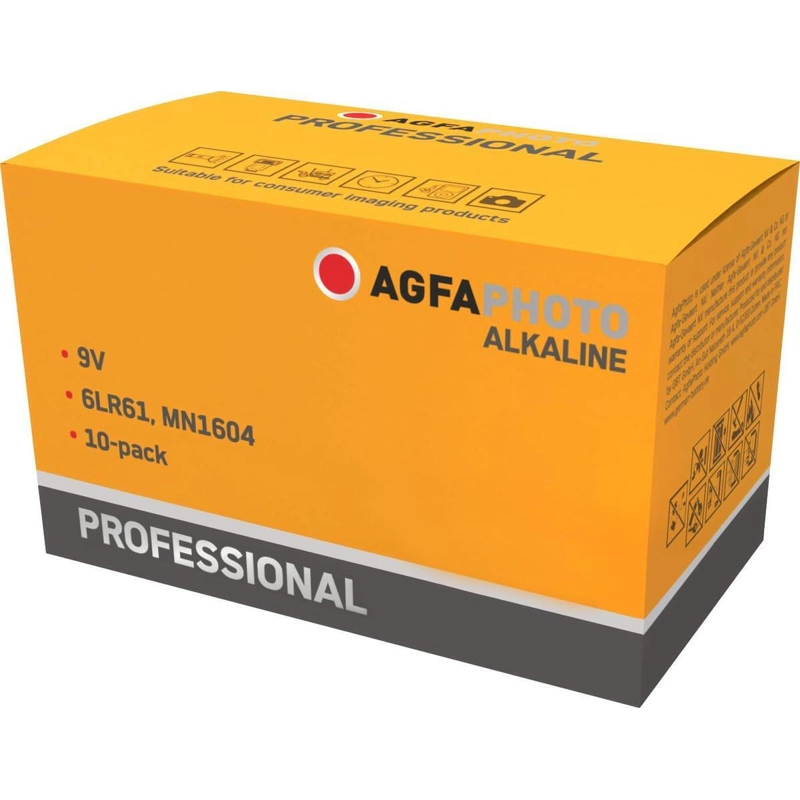 1 AgfaPhoto Αλκαλικές Μπαταρίες 9V 10τμχ Battery 110-858463 - Image 1