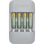 Varta Eco Charger Pro Recycled USB 4 Μπαταριών Ni-MH Μεγέθους AA/AAA Σετ με 4x AAA 800mAh 57683101131