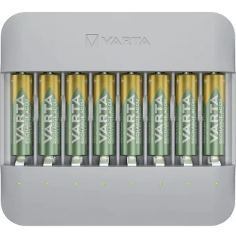 Varta Eco Charger Multi Recycled USB 8 Μπαταριών Ni-MH Μεγέθους AA/AAA Σετ με 8x AA 2100mAh σε Γκρι χρώμα 57682101121