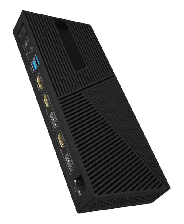 Icy Box USB-C Docking Station με HDMI/DisplayPort 4K PD Ethernet Μαύρο (IB-DK2246AC) 61001