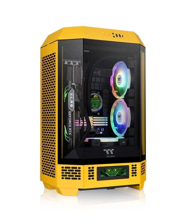 Thermaltake The Tower 300 Gaming Micro Tower Κουτί Υπολογιστή με Πλαϊνό Παράθυρο και RGB Φωτισμό Κίτρινο CA-1Y4-00S4WN-00